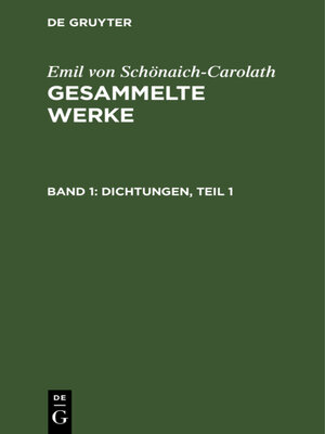 cover image of Dichtungen, Teil 1